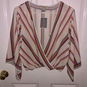 Cropped Wrap Boutique top NWT